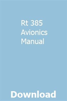 Rt 385a manual